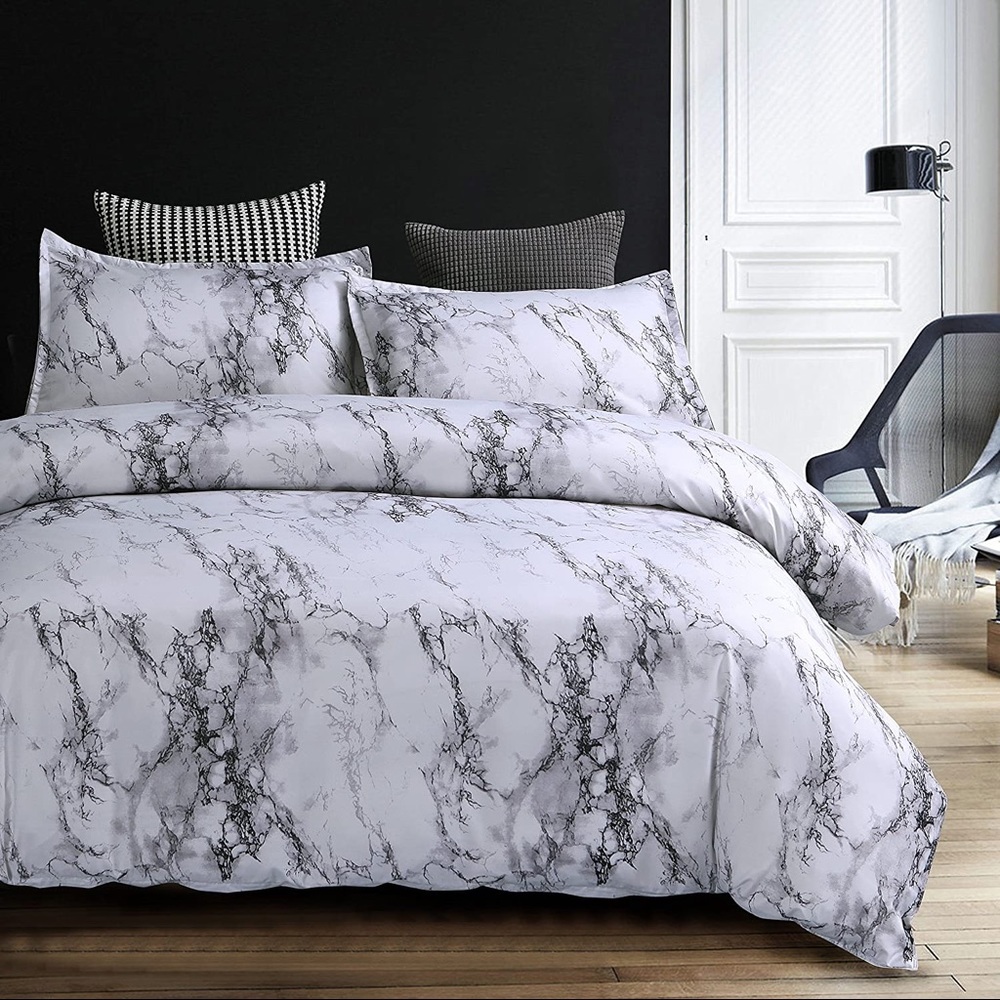 Marble queen duvet cover